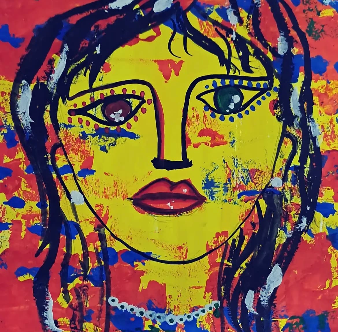 Unspoken — Acrylic on paper by Ishara Dahanayake